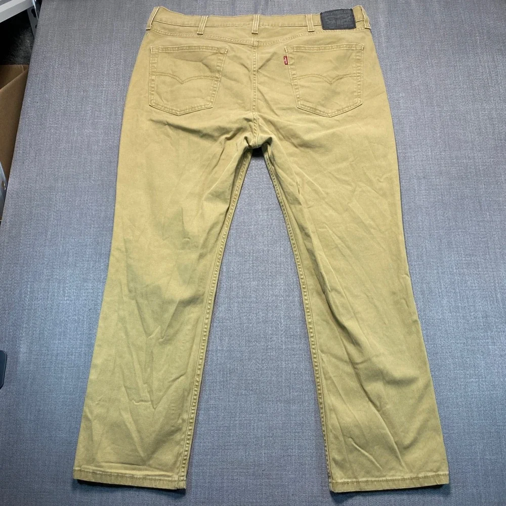 Levis 514 Straight Fit Khaki Tan Pants Mens 40x30 Cotton Stretch